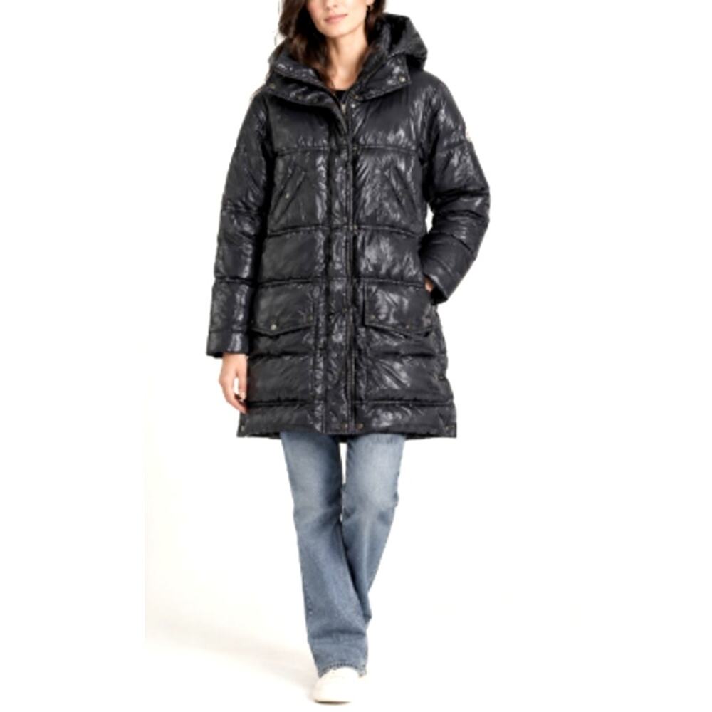Moncler High-Shine Quilted Hooded Puffer Jacket Size 0 | XS